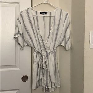 White striped romper